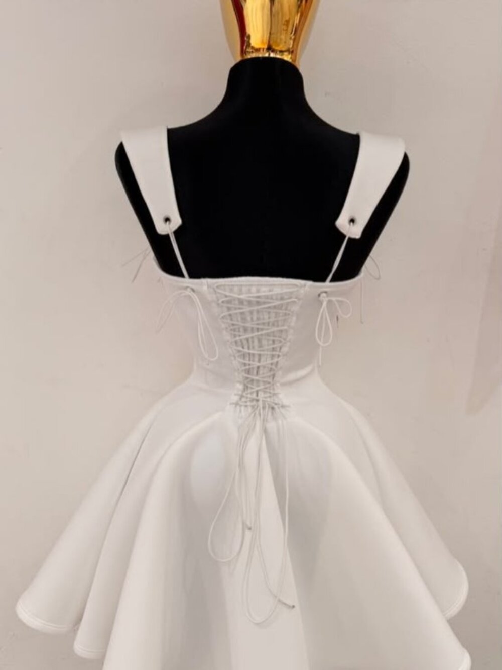 Pixie White Flare Mini Dress - Picture 4 of 8
